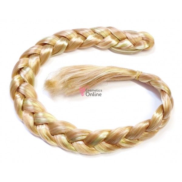 Coada de par impletita Blond cu suvite Peach de  60cm Cod: BP60